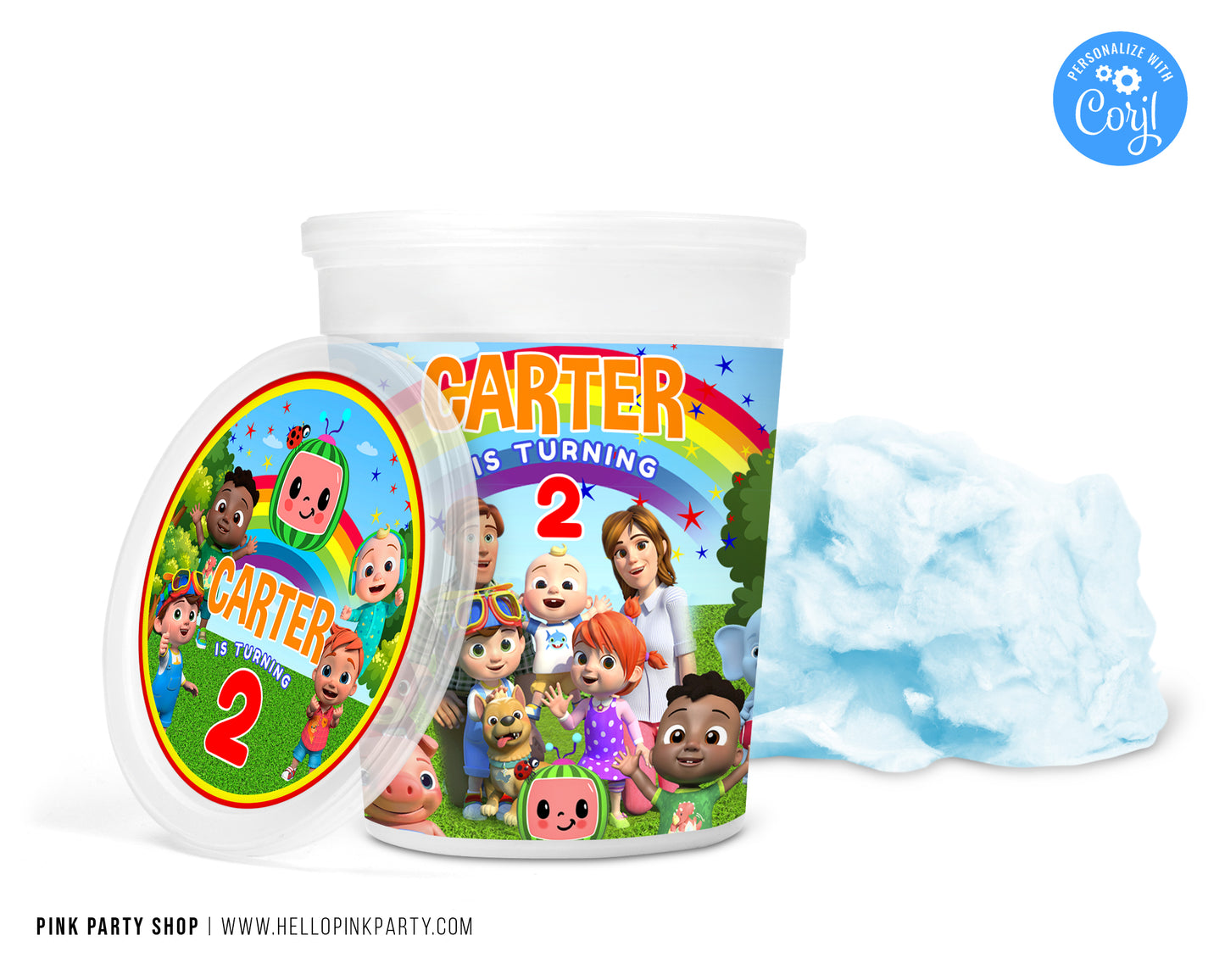 COCOMELON EDITABLE COTTON CANDY WRAPPER