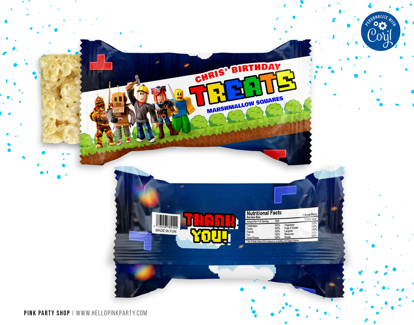 ROBLOX EDITABLE RICE KRISPIE TREATS WRAPPER