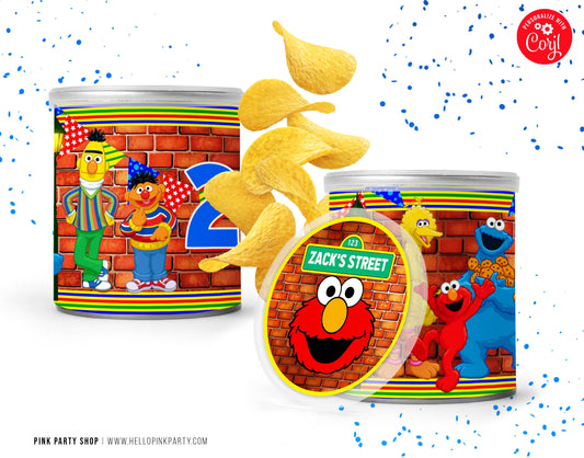 SESAME STREET PRINGLES LABEL DESIGN