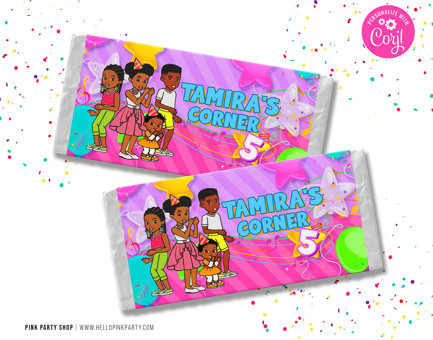 Gracie's Corner Birthday Party Bundle Kit editable printable templates