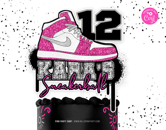 Sneakers Cake Topper Editable printable template