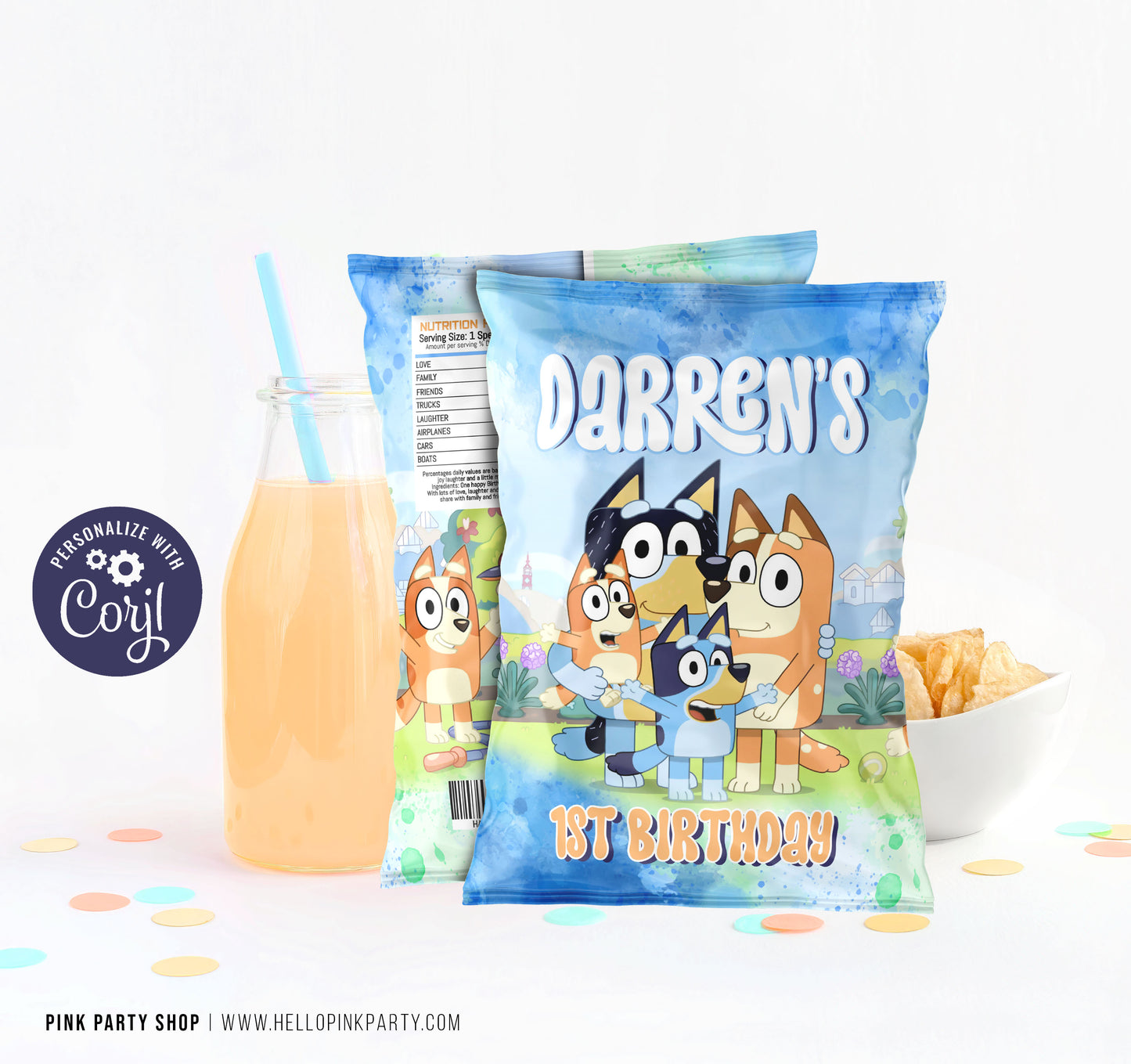BLUEY CHIP BAG WRAPPER DESIGN