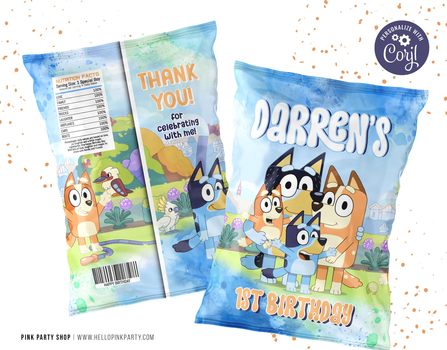 BLUEY CHIP BAG WRAPPER DESIGN
