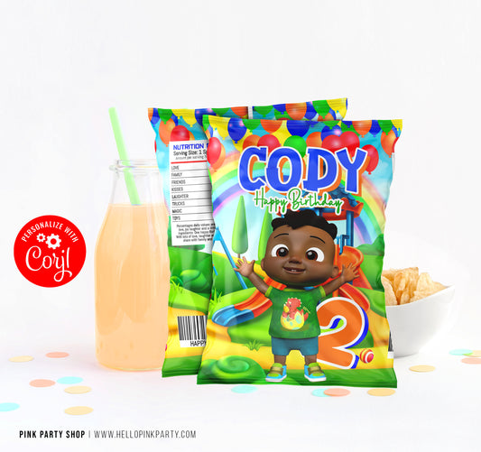 COCOMELON CHIP BAG WRAPPER EDITABLE TEMPLATE