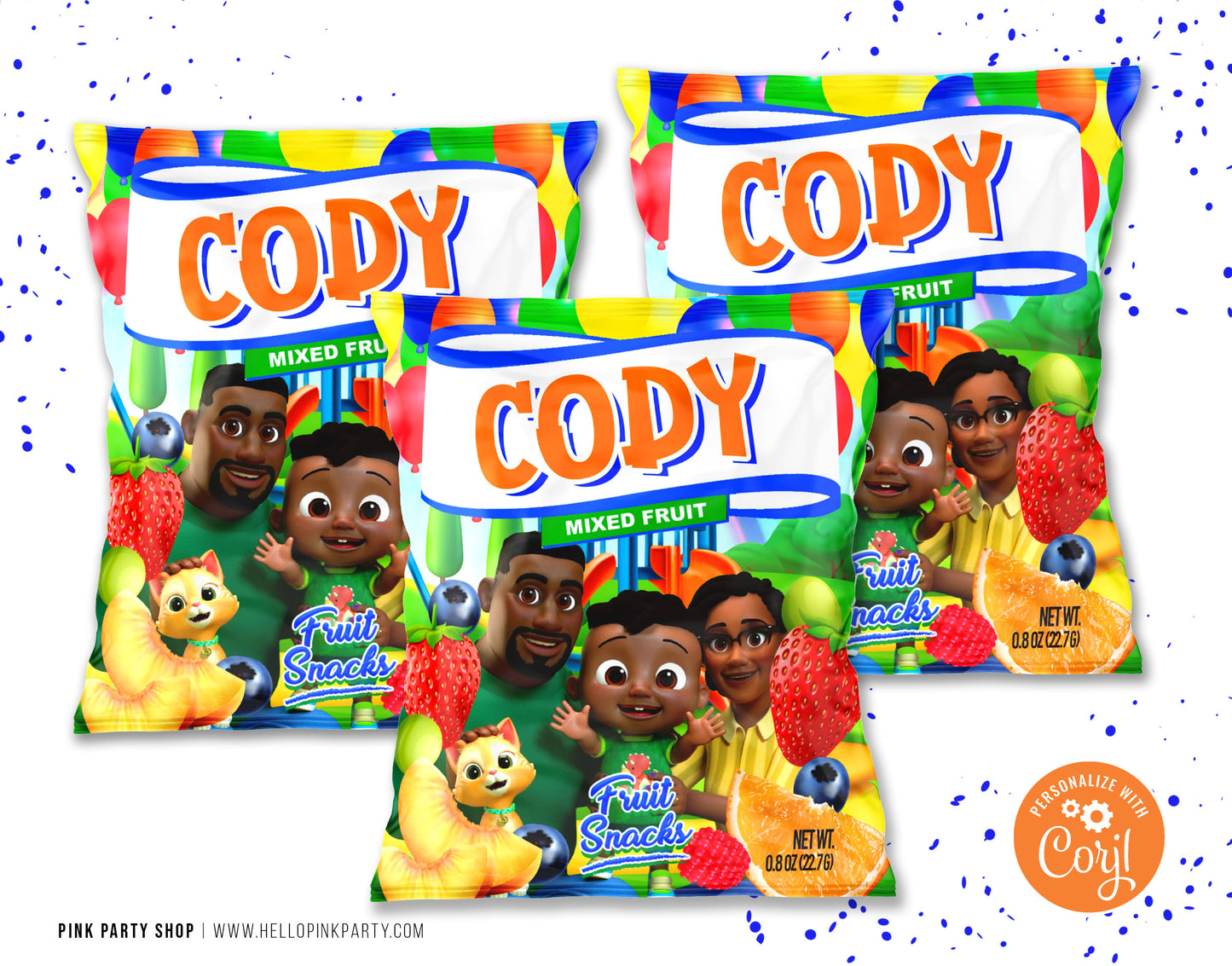 COCOMELON FRUIT SNACK FRUIT SNACKS WRAPPER DESIGN