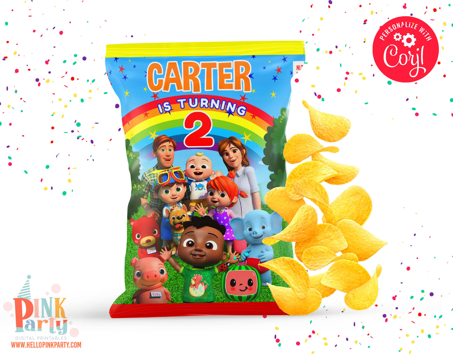 COCOMELON PRINTABLE EDITABLE PARTY BUNDLE KIT