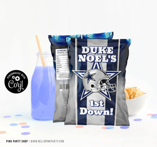 DALLAS COWBOYS CHIP BAG WRAPPER DESIGN