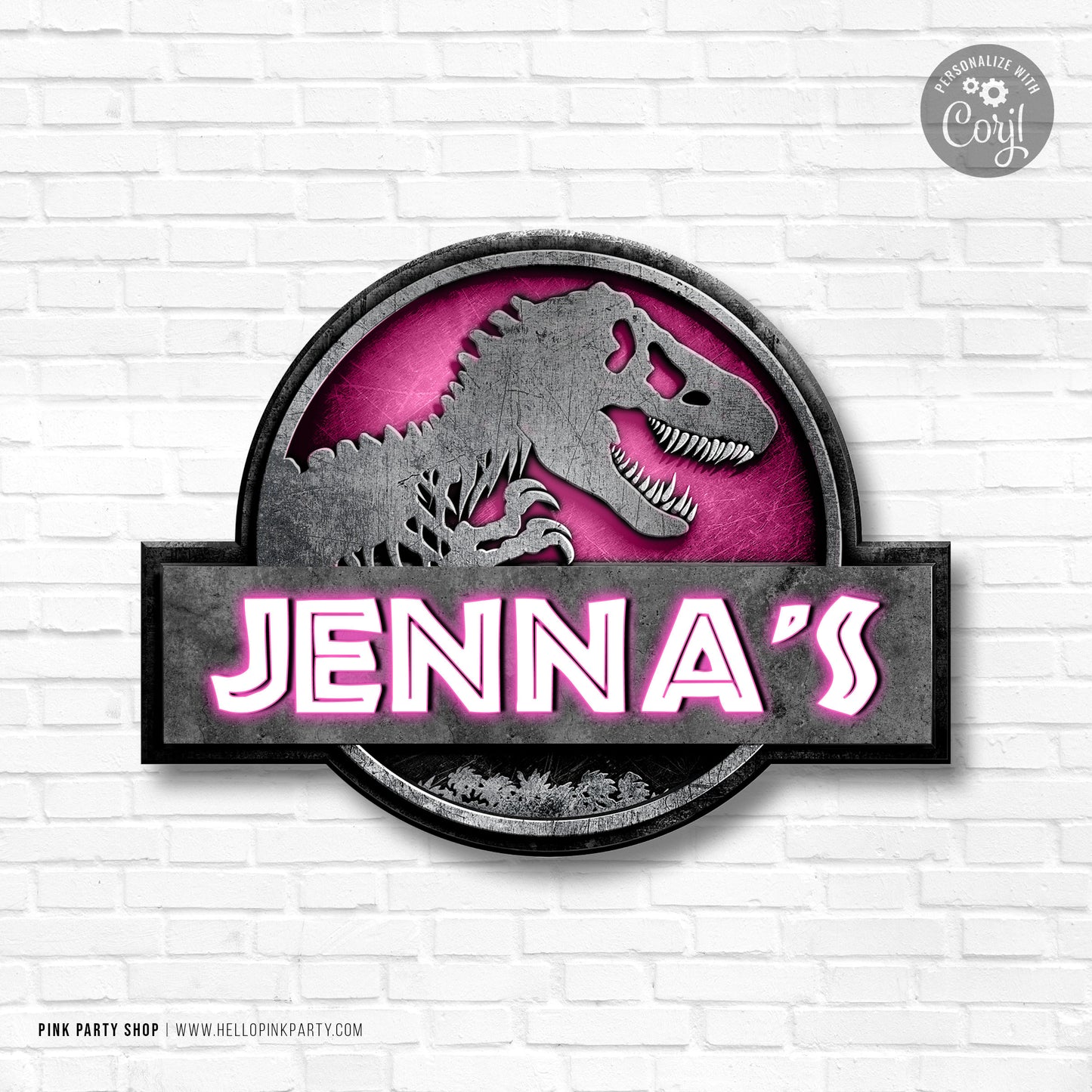 JURASSIC WORLD PRINTABLE EDITABLE CUT OUT LOGO DESIGN