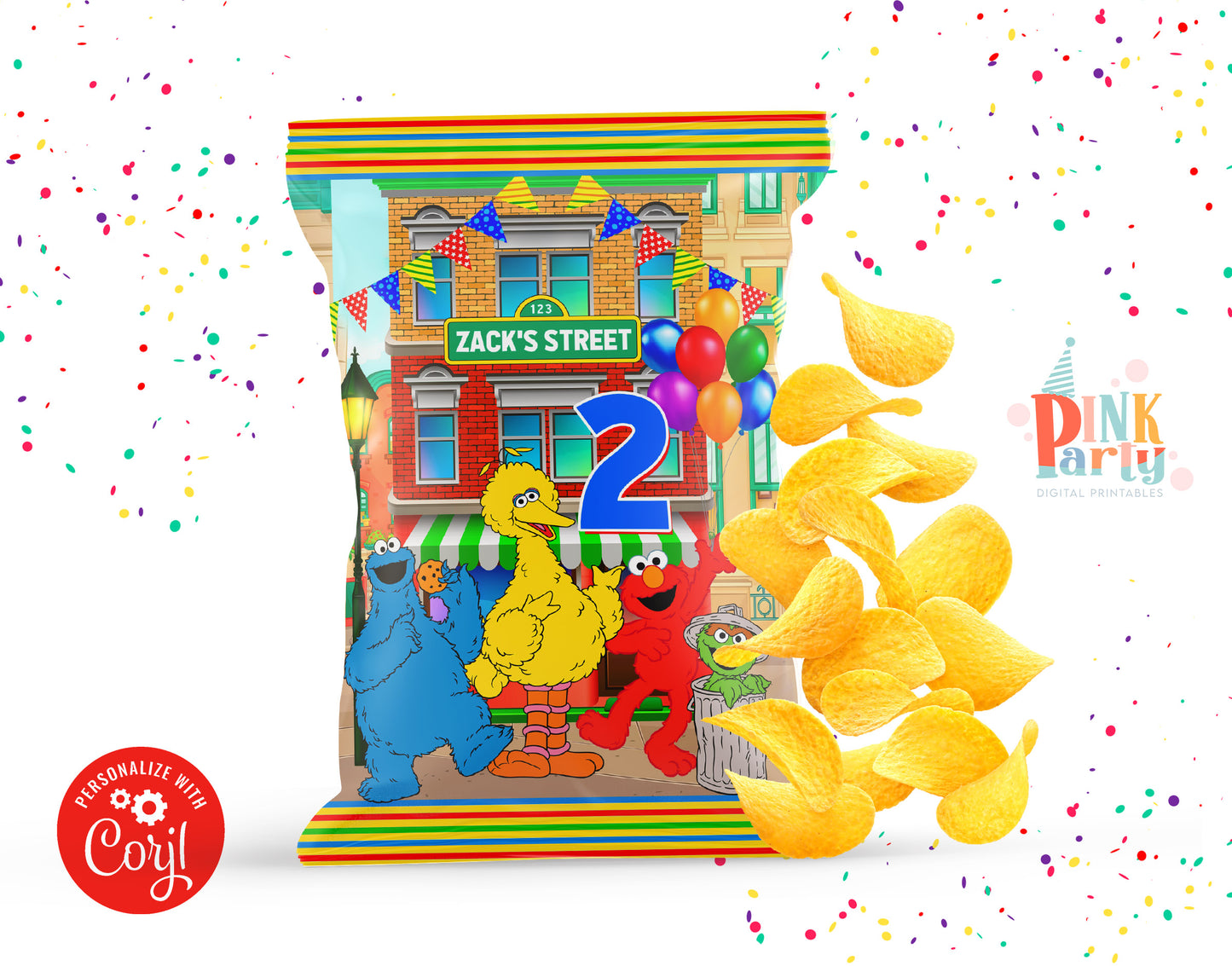 SESAME STREET CHIP BAG WRAPPER DESIGN
