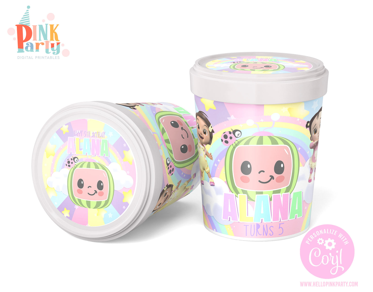 COCOMELON EDITABLE COTTON CANDY WRAPPER