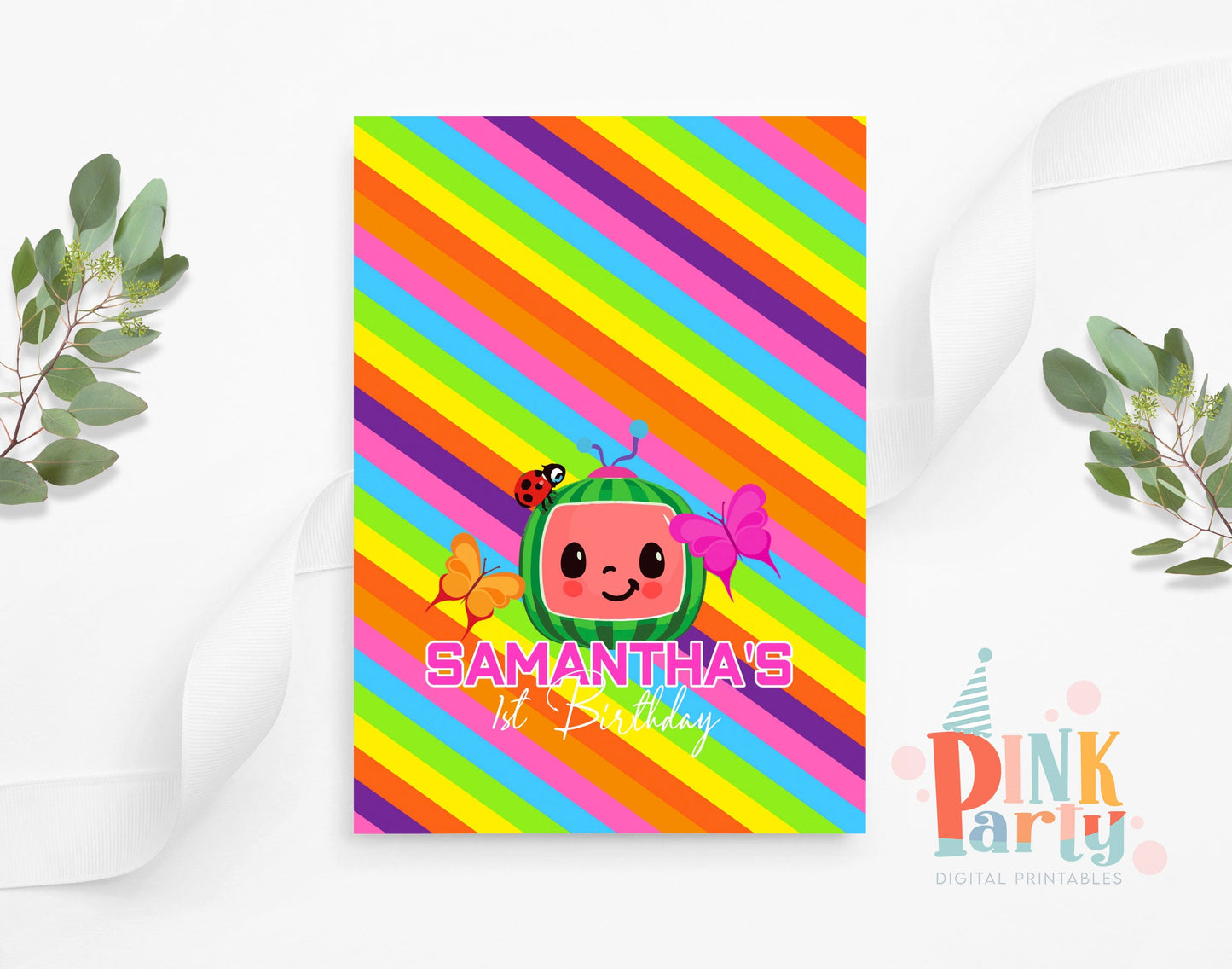 COCOMELON EDITABLE TEMPLATE INVITATION