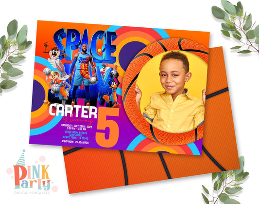 SPACE JAM EDITABLE INVITATION