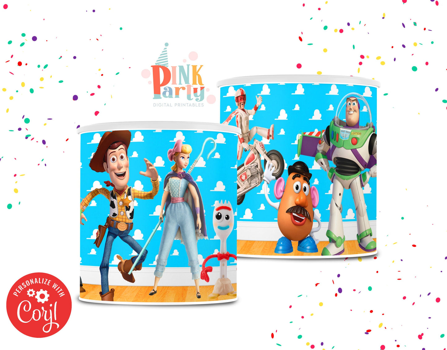 TOY STORY PRINGLE WRAPPERS EDITABLE TEMPLATE LABELS