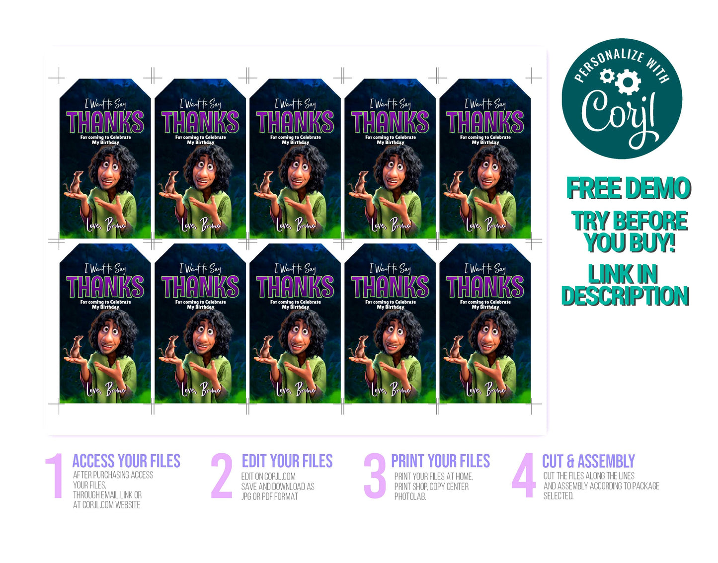 BRUNO EDITABLE TEMPLATE INVITATION