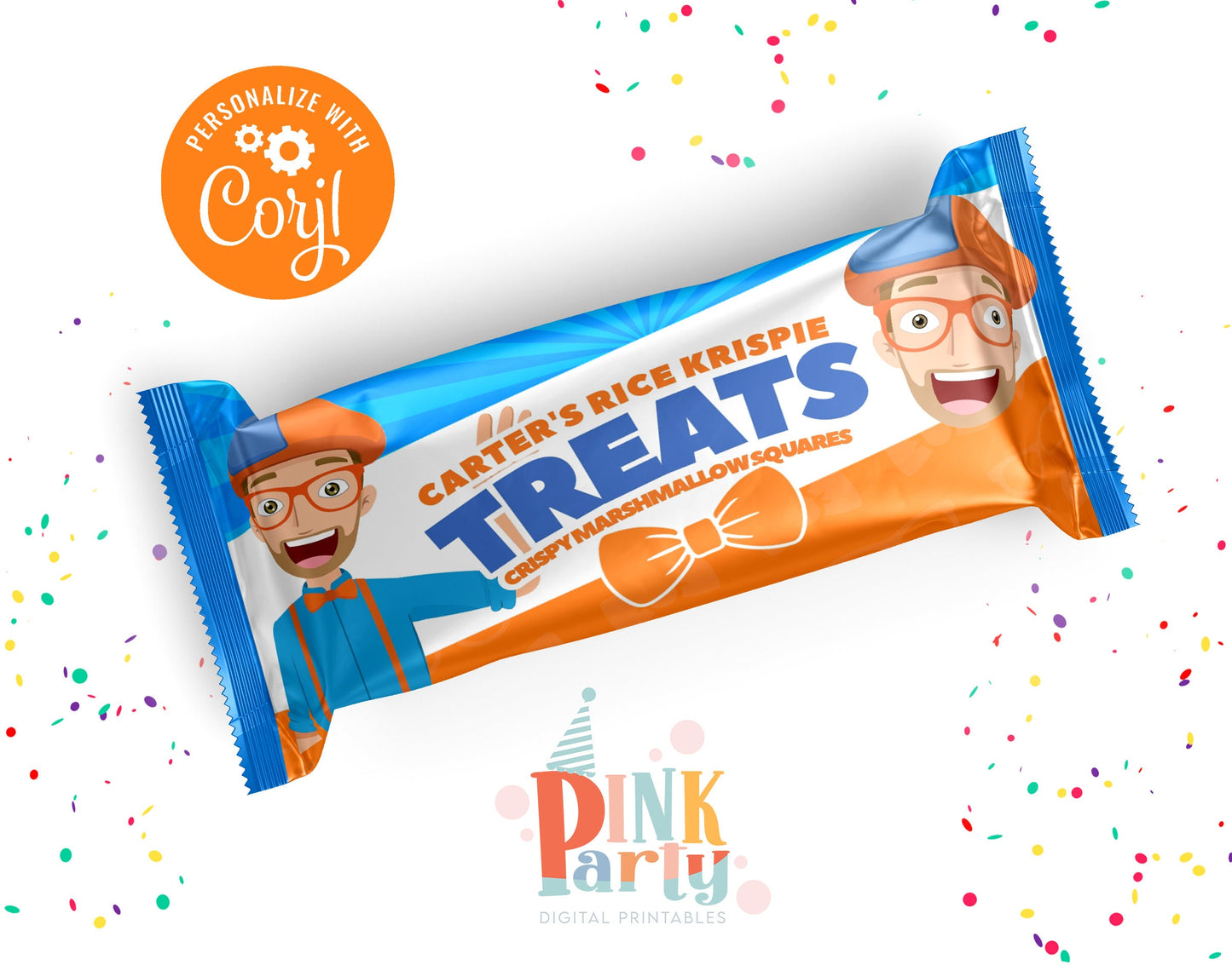 BLIPPI EDITABLE RICE KRISPIE TREATS WRAPPER