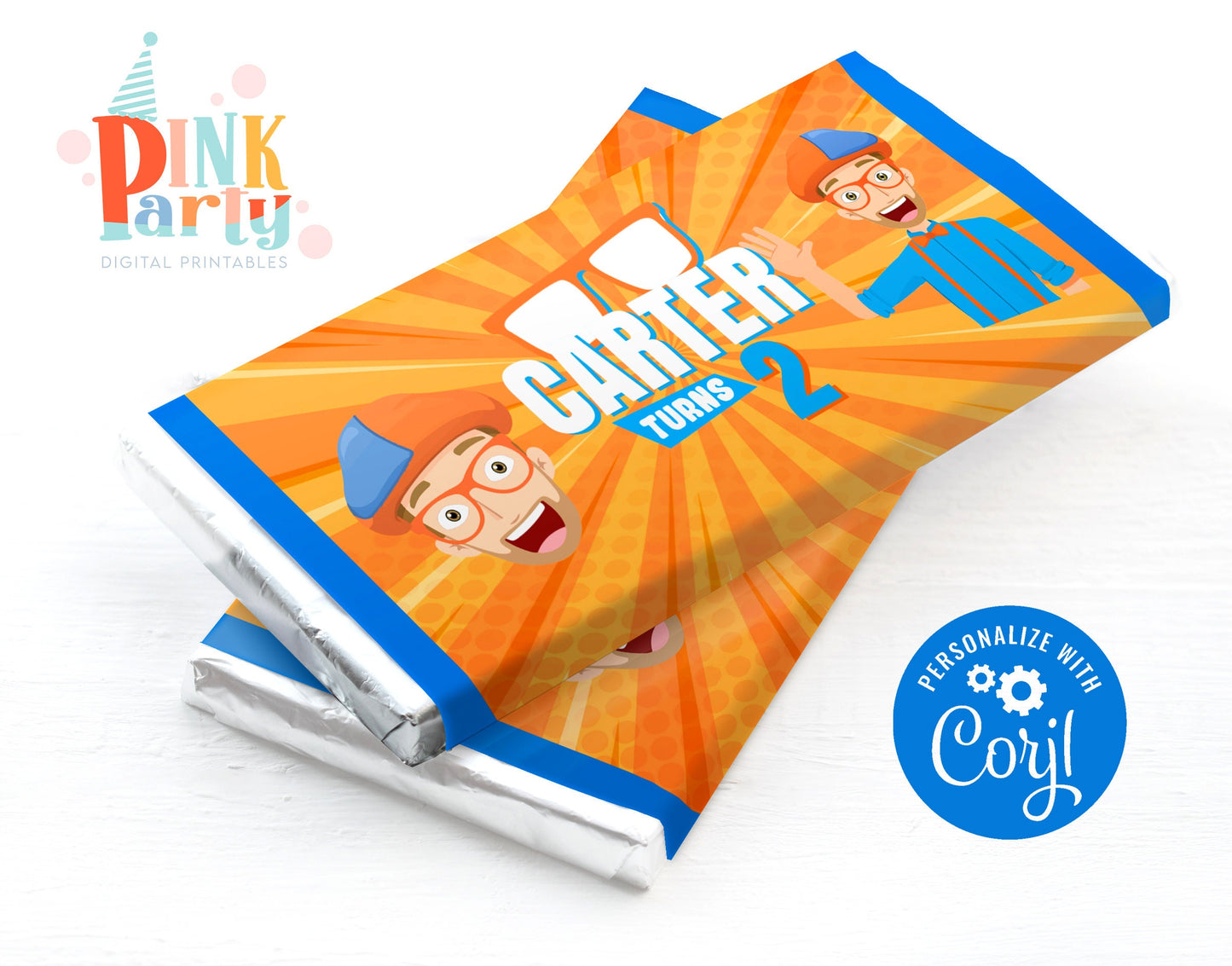 BLIPPI PRINTABLE EDITABLE PARTY BUNDLE KIT