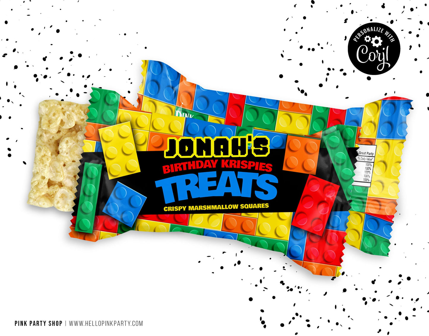 Blocks Birthday Party Bundle Kit, Template Printable, Building Bricks Birthday chip bag, Bricks Editable labels, printable editable favors