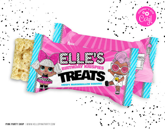LOL SURPRISE RICE KRISPIE TREATS EDITABLE WRAPPER
