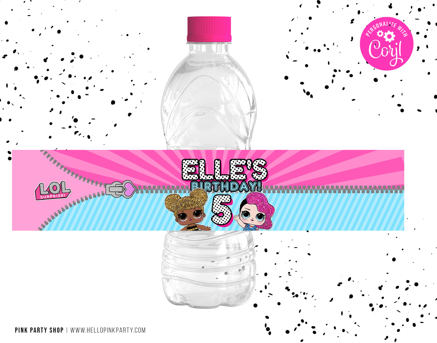 LOL SURPRISE EDITABLE WATER LABEL WRAPPERS DESIGN
