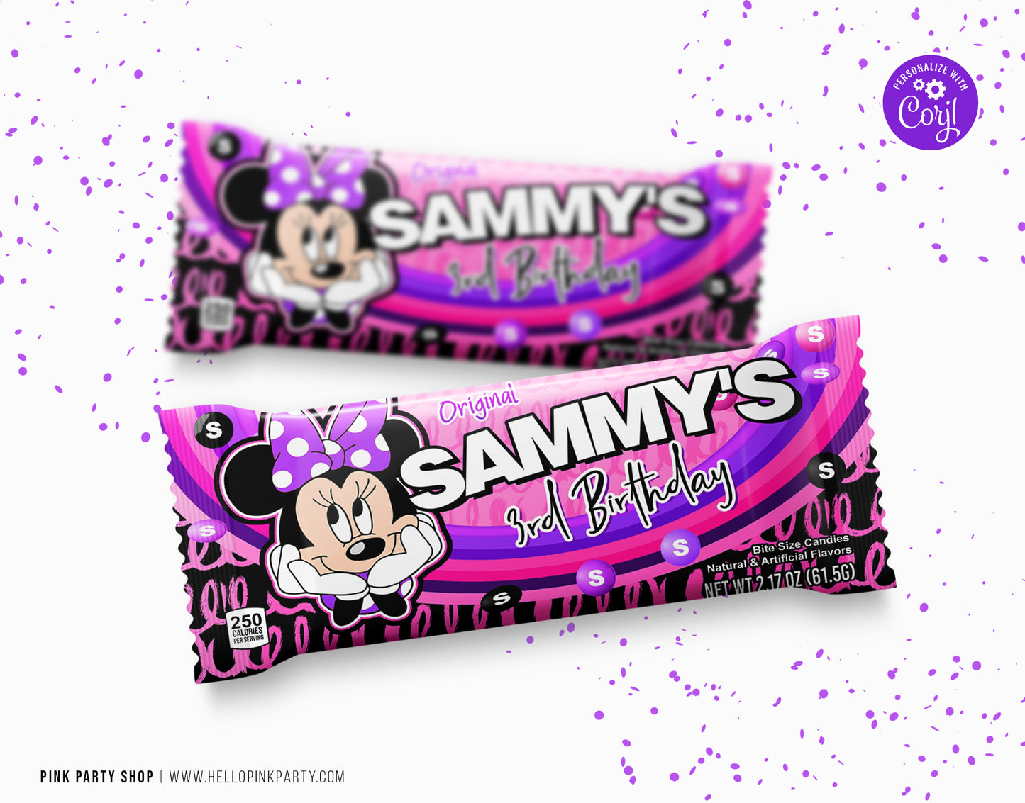MINNIE MOUSE SKITTLES BAG WRAPPER DESIGN