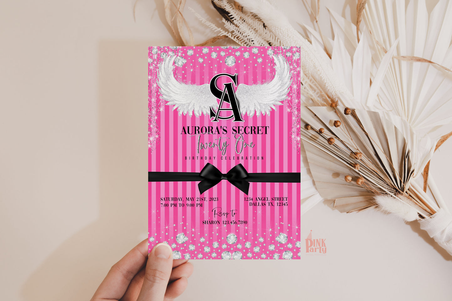 VICTORIA'S SECRET EDITABLE TEMPLATE INVITATION
