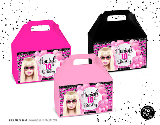 BARBIE GABLE BOX LABEL DESIGN