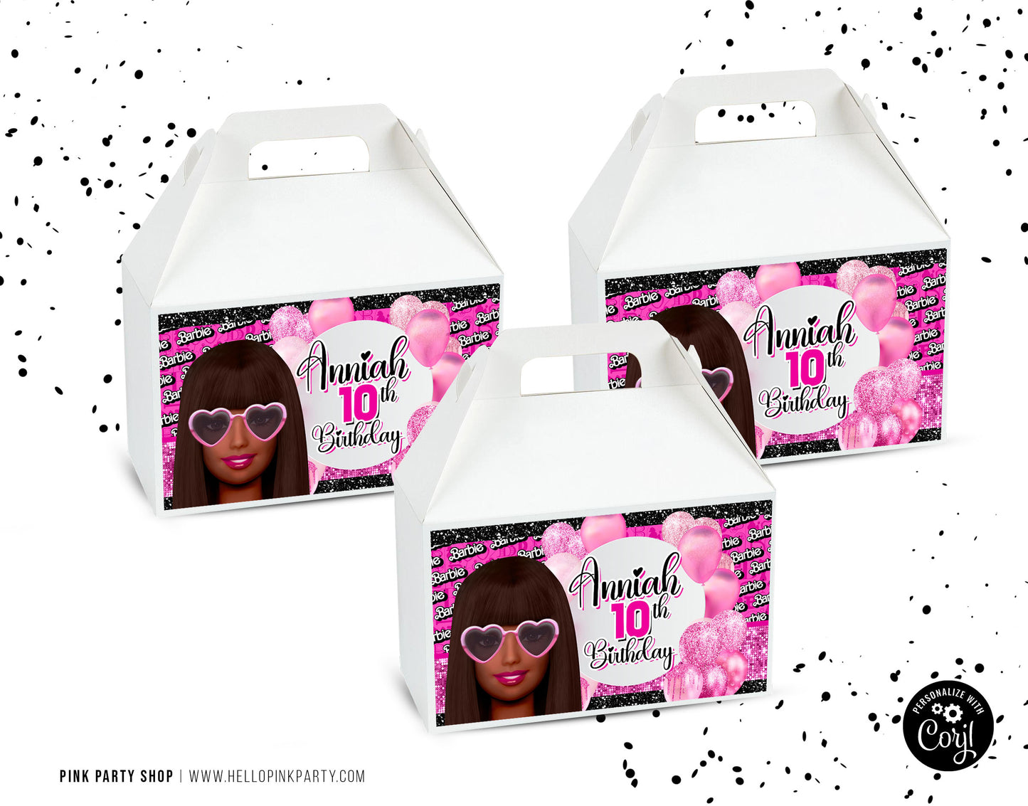 BARBIE GABLE BOX LABEL DESIGN