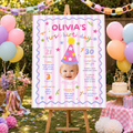 Fun to Be One Milestone Board – Pink Stripes