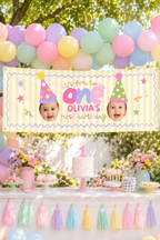 Fun to Be One First Birthday Party Bundle – Yellow Stripes