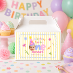 Fun to Be One Birthday Gift Box Label – Canva Printable Template