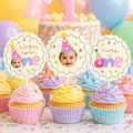 Fun to Be One Photo Cupcake Toppers – Canva Editable Template
