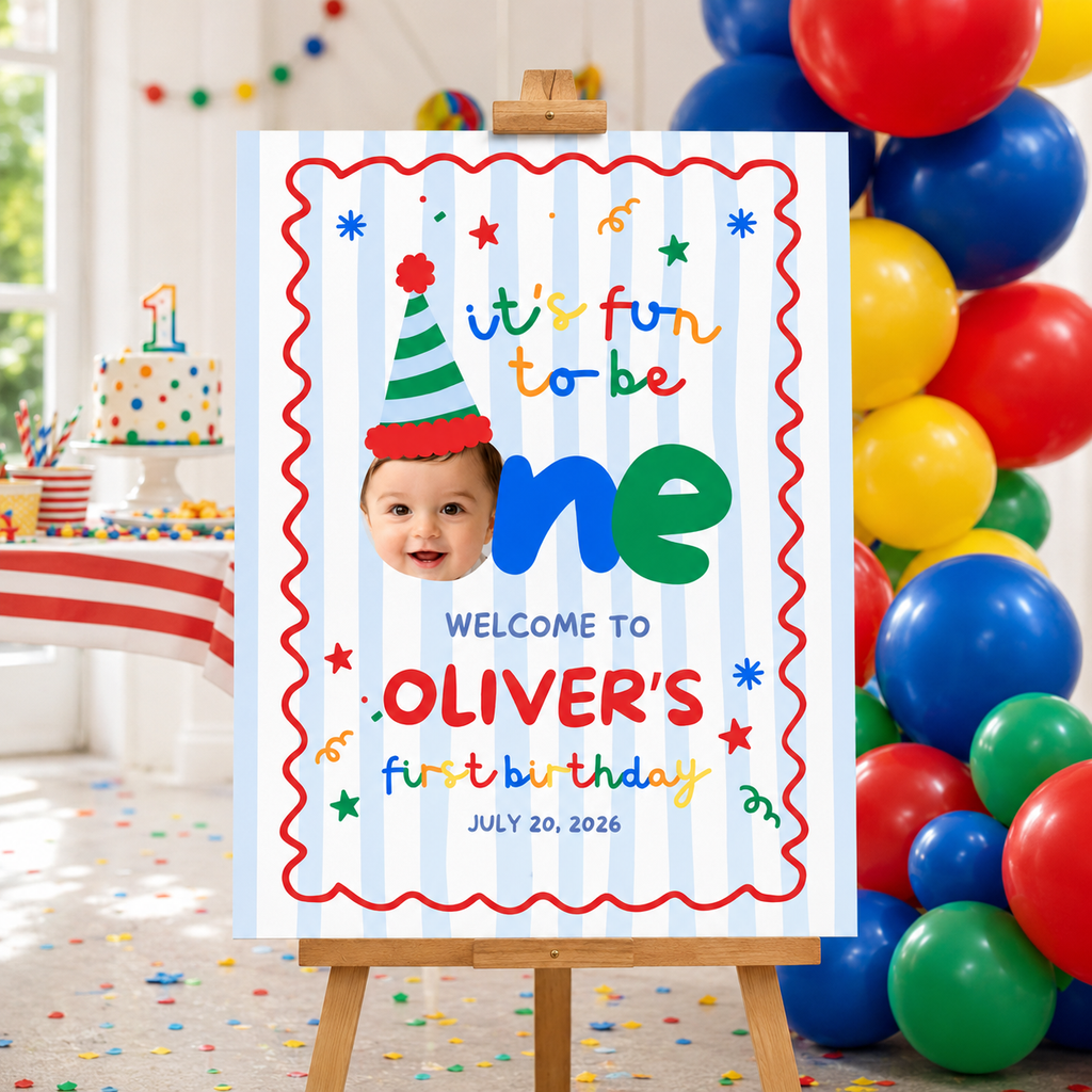 Fun to Be One First Birthday Party Bundle – Primary Colors