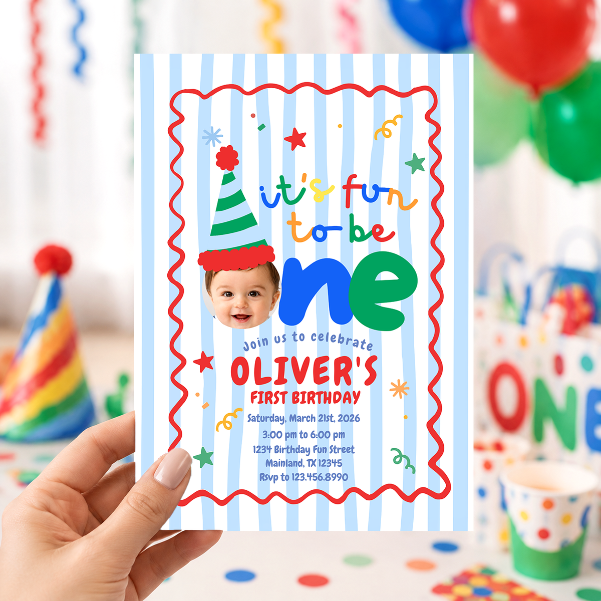 Fun to Be One First Birthday Party Bundle – Primary Colors