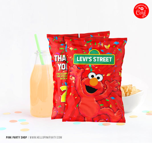 ELMO SESAME STREET CHIP BAG WRAPPER DESIGN