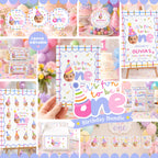 Fun to Be One First Birthday Party Bundle – Pastel Plaid