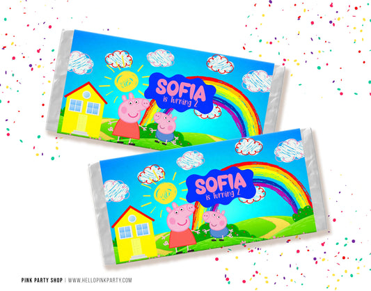 PEPPA PIG EDITABLE CANDY BAR WRAPPER DESIGN