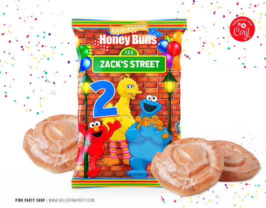 ELMO SESAME STREET HONEY BUNS WRAPPER DESIGN