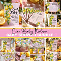 Ciao Bambina Baby Shower Mega Bundle - Pink Lemon Italian Theme - Editable Canva Template Pack