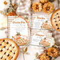 Cutie Pie Baby Shower Invitation Bundle - Rustic Fall Gingham - Editable Canva Template