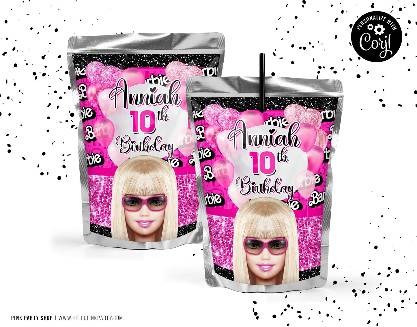 BARBIE DOLLS PRINTABLE EDITABLE PARTY BUNDLE KIT