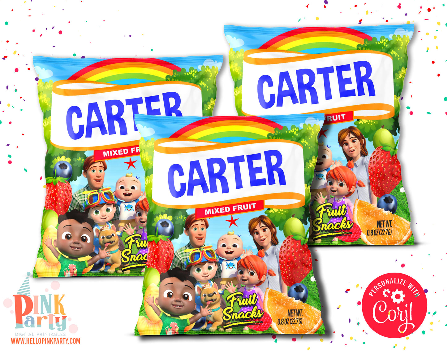 COCOMELON PRINTABLE EDITABLE PARTY BUNDLE KIT
