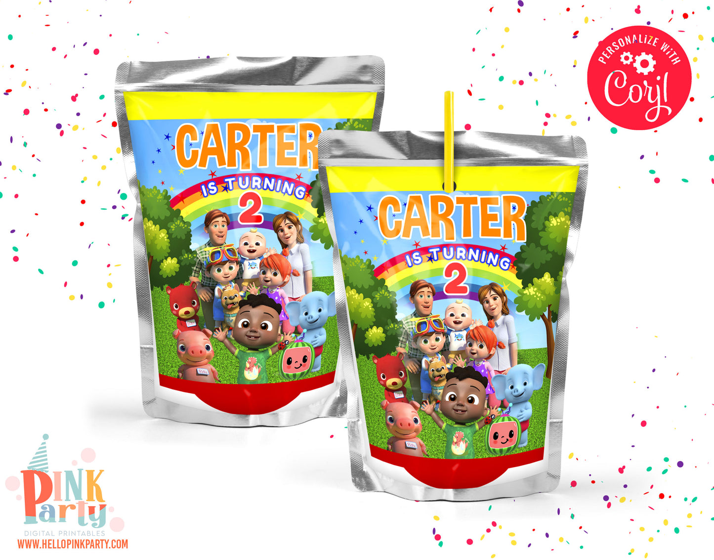 COCOMELON PRINTABLE EDITABLE PARTY BUNDLE KIT