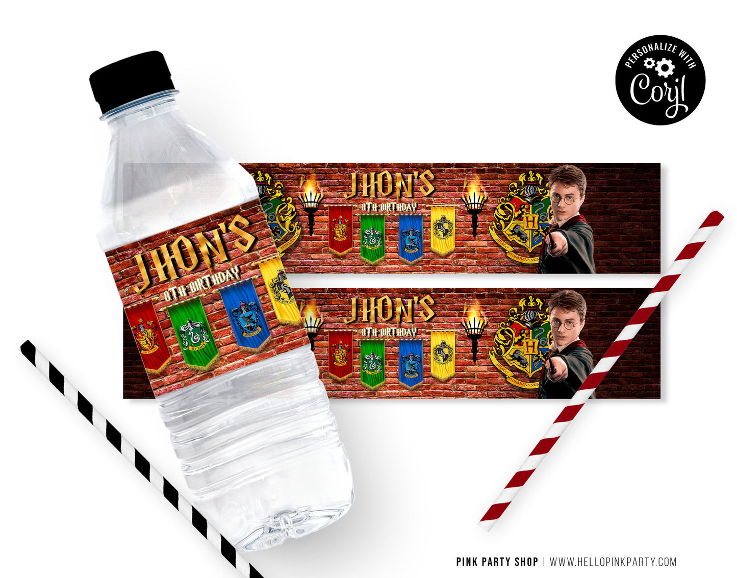 HARRY POTTER EDITABLE WATER LABEL WRAPPERS DESIGN