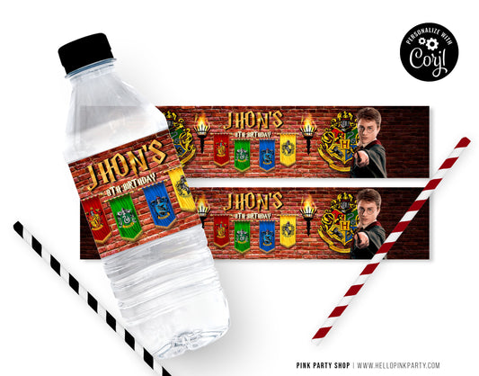 HARRY POTTER EDITABLE WATER LABEL WRAPPERS DESIGN