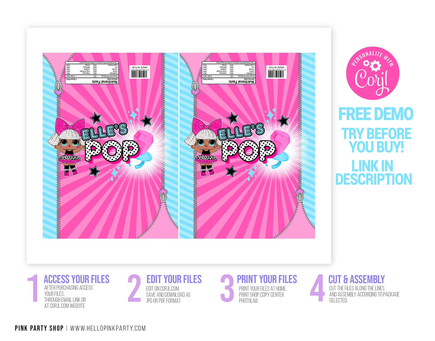 LOL SURPRISE RING POP WRAPPER DESIGN
