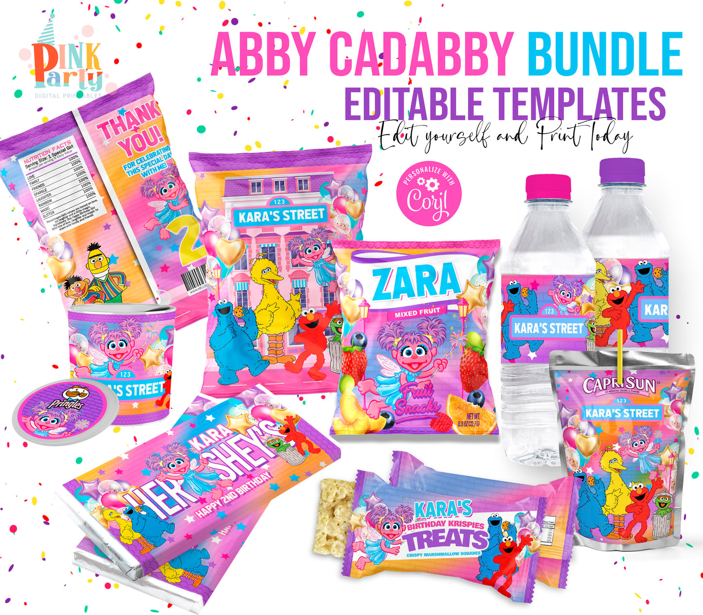 ABBY CADABBY EDITABLE PRINTABLE PARTY BUNDLE