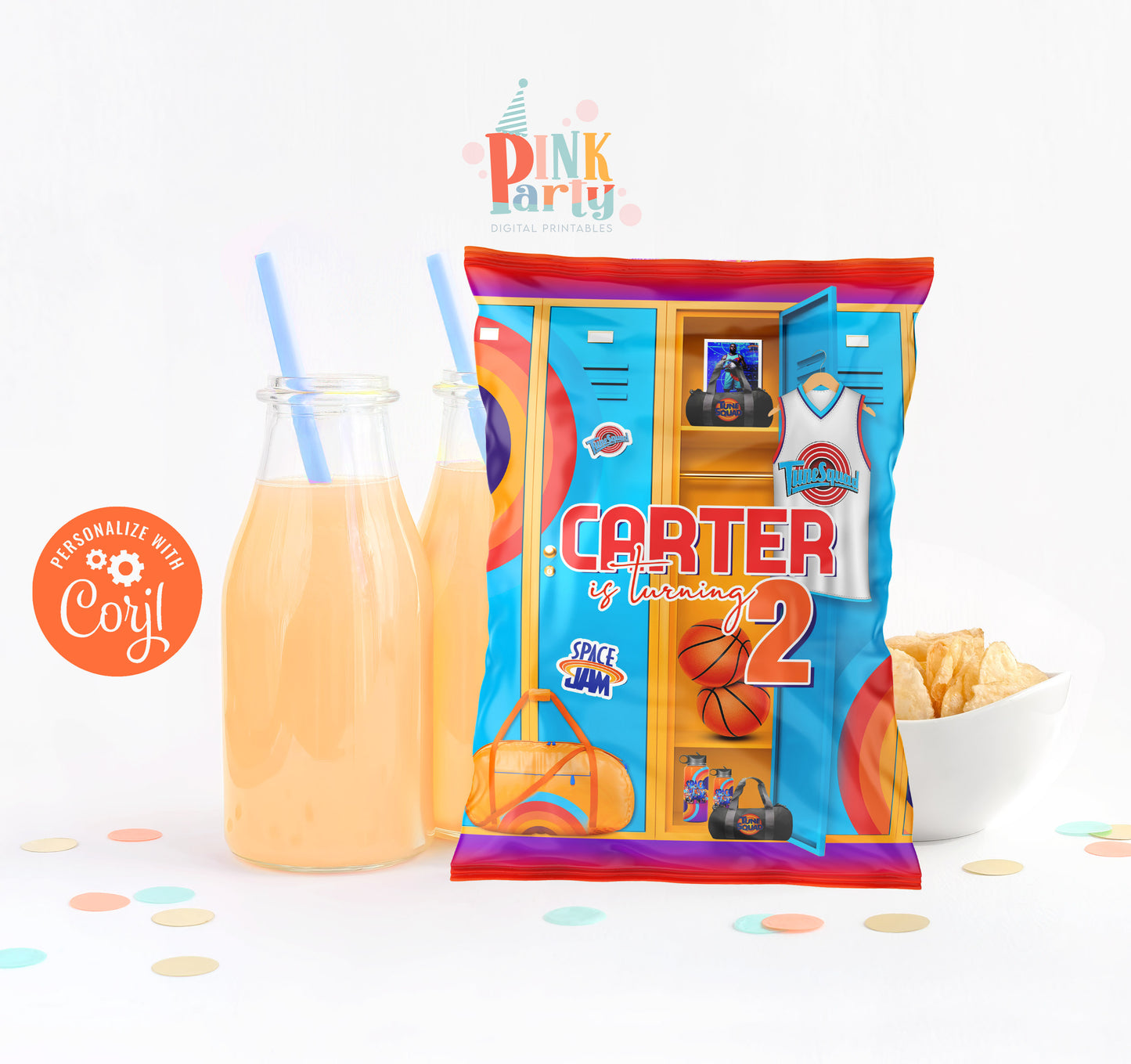 SPACE JAM EDITABLE PRINTABLE PARTY BUNDLE