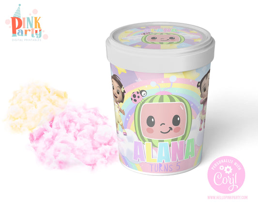COCOMELON EDITABLE COTTON CANDY WRAPPER