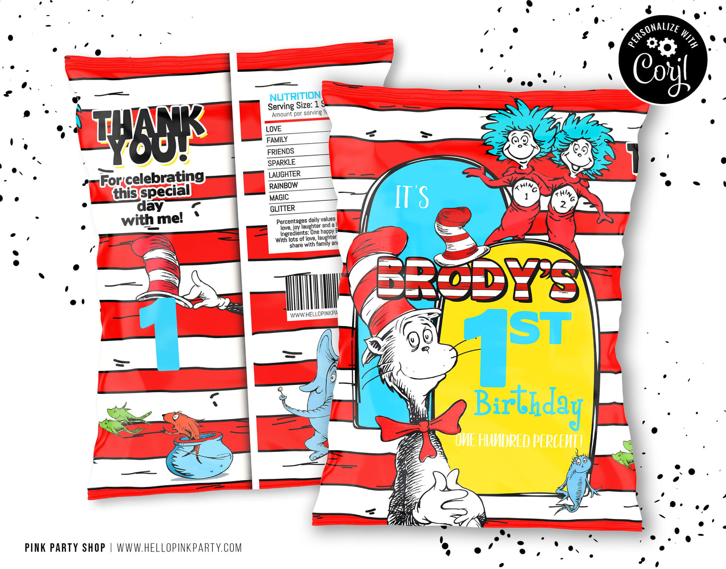 DR SEUSS CHIP BAG WRAPPER DESIGN