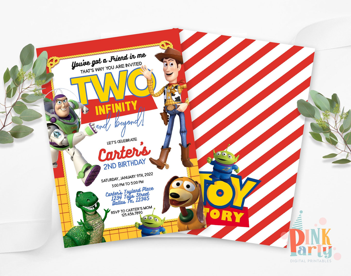 WOODY TOY STORY EDITABLE INVITATION